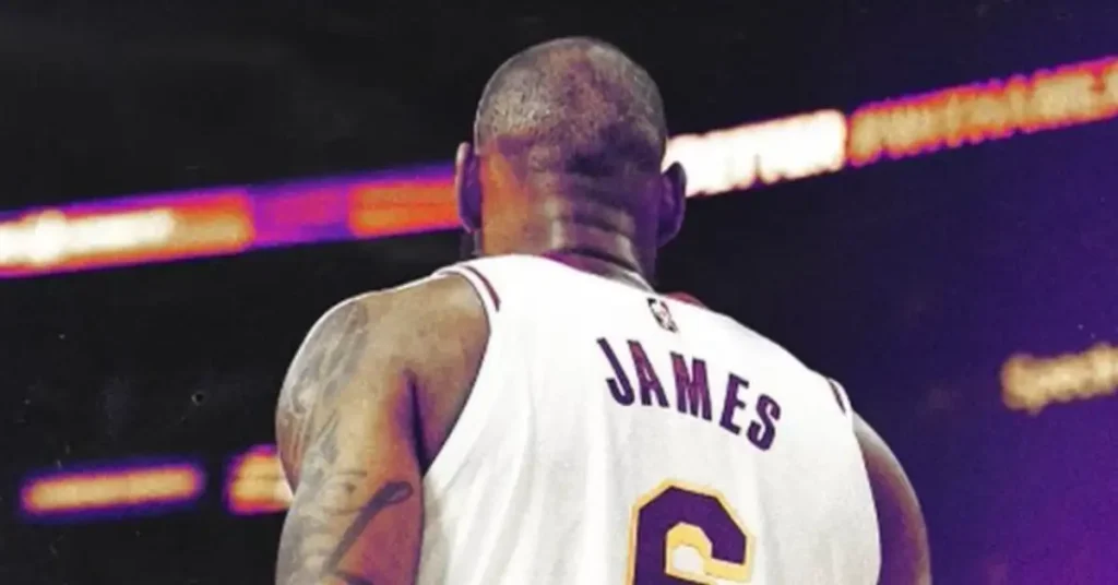 lebron james in his jersey