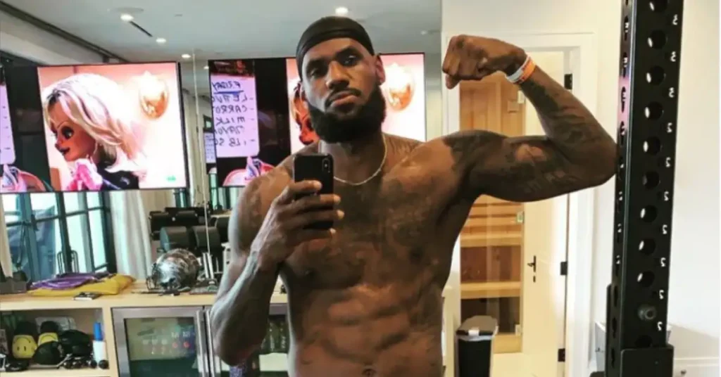 lebron james posing