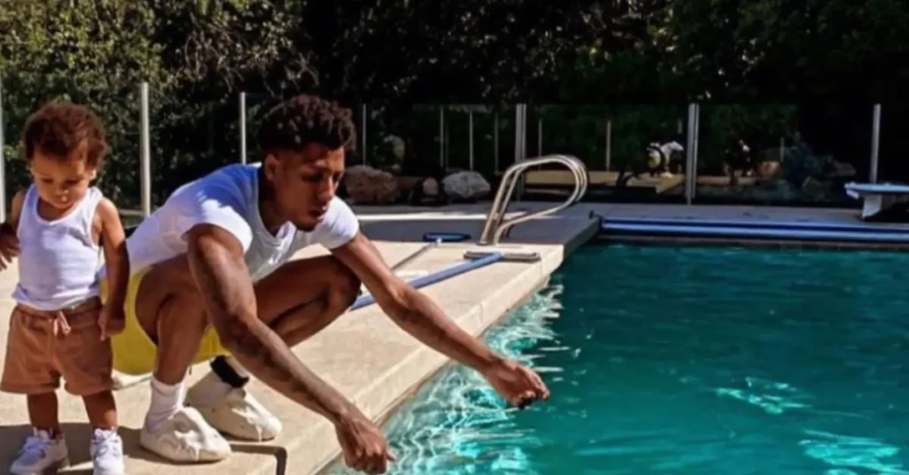 nba youngboy swimming with his kids