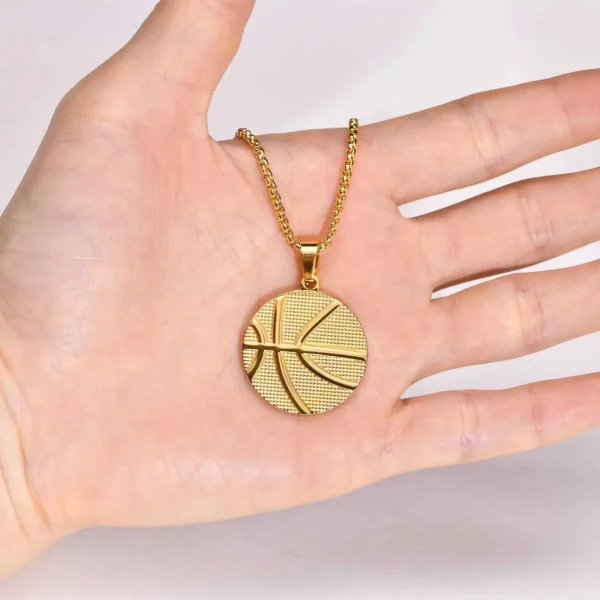Sterling Silver Basketball Necklace